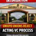 UNIVERSITY OF UYO STAFF MEMBERS REJECT ACTING VICE-CHANCELLOR, ACCUSE PRO-CHANCELLOR OF ADMINISTRATIVE BYPASS 