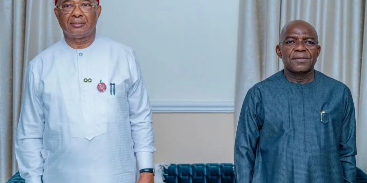IMO STATE GOVERNOR VISITS GOV. OTTI, SEEKS WAYFORWARD FOR SOUTH EAST DEVELOPMENT 