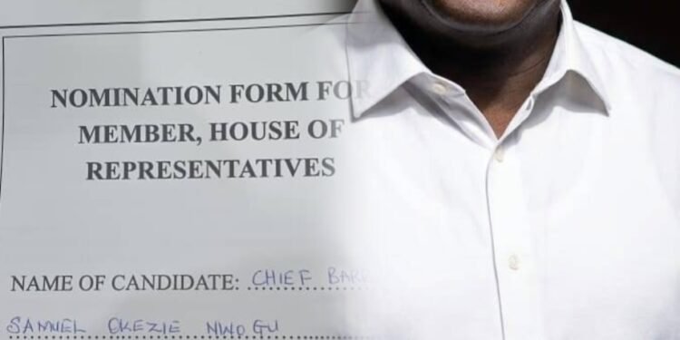 Hon. Sam Nwogu Picks INEC Nomination Form for House of Representatives Race